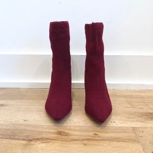 Sock booties, Size 7.5 kitten heel, wore once